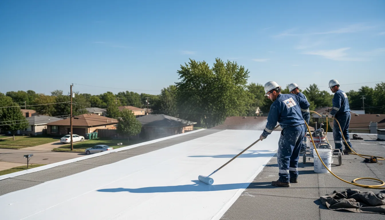 Commercial roof coating in Stonefort, IL near me
